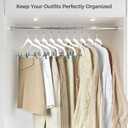 HOUSE DAY Velvet Hangers with Adjustable Clips 10 Pack, Non-Slip Suit Organizer with 360 Hook - Heavy Duty Hanger for Pants, Skirts, Blouses, Dresses - Outfit Hangers All-Season Space Saver (Ivory)