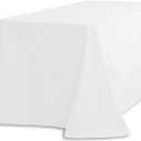 TABLECLOTHSFACTORY White 90x156 Polyester Rectangle Tablecloths