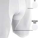 Nxtrnd Core Men's Compression Shorts, Performance Tights, Sportswear for Football (White, XL)