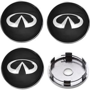 4Pack Wheel Center Caps for Infiniti QX50 Q50 Q70 Q70L Q60 QX60 QX80 EX25 EX35, ABS Wheel Rim Hubcaps Hub Cover, 60mm/2.36 Inch (Black)