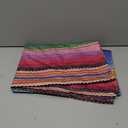 Horaldaily Mexico Tablecloth 60x84 Inch Rectangular, Halloween Cinco De Mayo Fiesta Pink Stripes Washable Seasonal Table Cover for Party Picnic Dinner Decor