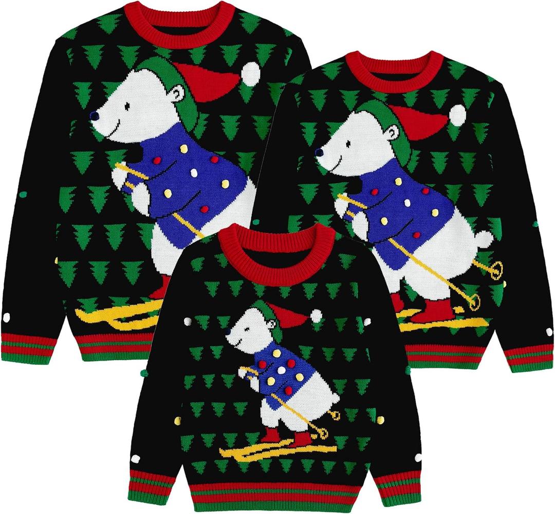 Curipeer Boy's Girl's Cable Knitted Crew Neck Sweater Fall Pullover 1-8Y (X-Large)