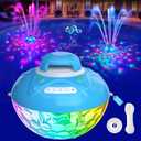 Bluetooth Pool Speaker w/Colorful Pool Fountain Light, 3 in 1 Floating Pool Speaker Loud Sound, IP68 Waterproof Floating Hot Tub Speakers, Bluetooth 5.4, 24H Playtime Pool Wireless Speakers