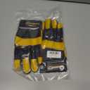 WESTWOOD FOX Gardening Working Gloves Leather Safety Thorn Proof Gloves for Mens & Women Flexible Heavy Duty Mechanic Gloves (Small, Yellow)