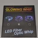 6ft LED Fiber Optic Whip Dance, USB Rechargeable, 7 Colors, 4 Modes, Rainbow Bright Lights Effect, Great for Rave Party, Music Festival, Stage Show, Carnival Activities