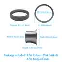 Port Torque Cones Gasket Seal Kit Compatible for Harley Big Twin Sportster 883/1200 1986-2017 Dyna FXD Softail Touring