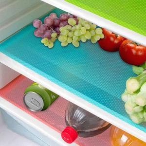 16 Pcs Refrigerator Liners Mats Washable, Refrigerator Mats Liner Waterproof Oilproof, Shinywear Fridge Liners for Shelves, Cover Pads for Freezer Glass Shelf Cupboard Cabinet Drawer (4 Color Mixed) (16 Pack(17.7"11.6", Mixed(blue+green+red+clear))