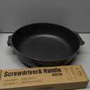 SENSARTE Nonstick Frying Pan Skillet with Lid, 12 Inch Large Deep Frying Pan, 5 Qt Non Stick Saute Pan with Cover, Induction Pan, Healthy Non Toxic Cooking Pan with Helper Handle, PFOA PFOS Free (Classic Black)