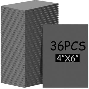 MotiMind 36 Pcs Gray Linoleum Block Rubber Stamp Carving Blocks Soft Linocut Blocks for Printmaking DIY Art Craft Projects and Scrapbooking (4 x 6 x 0.12 Inch)