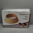 42in Extra Large Christmas Tree Collar - Wicker Woven Tree Collars for Artificial Trees - Handmade Rattan Rustic Farmhouse Basket for Tree Base Cover with Cord Cut-Out for 9ft 10ft 12ft Tree (Brown)