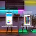 DAYBETTER led Strip Lights,led Lights for Bedroom with 24V Power SupplyMusic Sync Color Changing led Strip Lights, Desk, Home Kitchen Party Decor with App & Remote Control (150 ft)