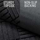 OLANLY Front Door Mat Outside Entrance 47x17, Absorbent, Heavy Duty Sturdy Natural Rubber Doormat Indoor Outdoor, Stain and Fade Resistant, Non-Slip Low Profile Floor Mat for Entryway, Black Diamond