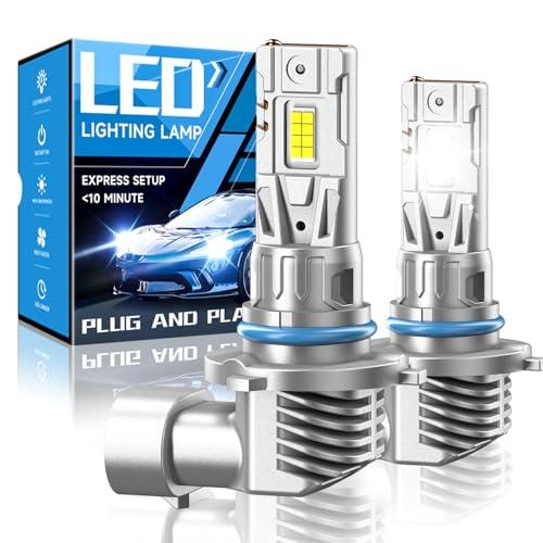 ZSTOPCL 9005 Fog Light Bulbs or DRL, 700% Brighter Fanless H10 9145 Fog Lamp Replacement, 6000K Cool White, Real 1:1 Mini Size Design, Plug and Play, Pack of 2