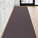 DEXI Kitchen Floor Mats Cushioned Anti Fatigue, 24x70 Standing Runner Rug Brown Waterproof, Soft Comfort, Memory Foam Antifatigue Padded Mats for Desk Office, Sink, Laundry