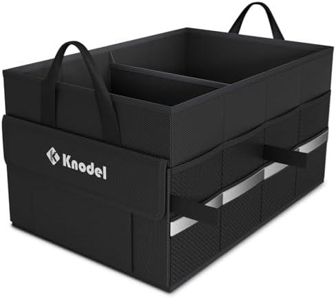 K KNODEL Car Trunk Organizer, Collapsible Car Trunk Storage Organizer, Car Organizer and Storage for SUV, Truck, Sedan (Small, Black)
