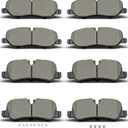 D1098 D1099 8pcs Ceramic Front Rear Brake Pads Set With Clips Fit For 2005-2009 Land Rover LR3,For 2006-2009 Rover Range Rover,For 2006-2009 Rover Range Rover Sport