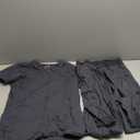 Scrubs for Women Set - with Sleeveless Stand-Up Collar Scrub Top & Jogger Scrub Pants, 8-Pocket Design (Medium, Charcoal Gray)