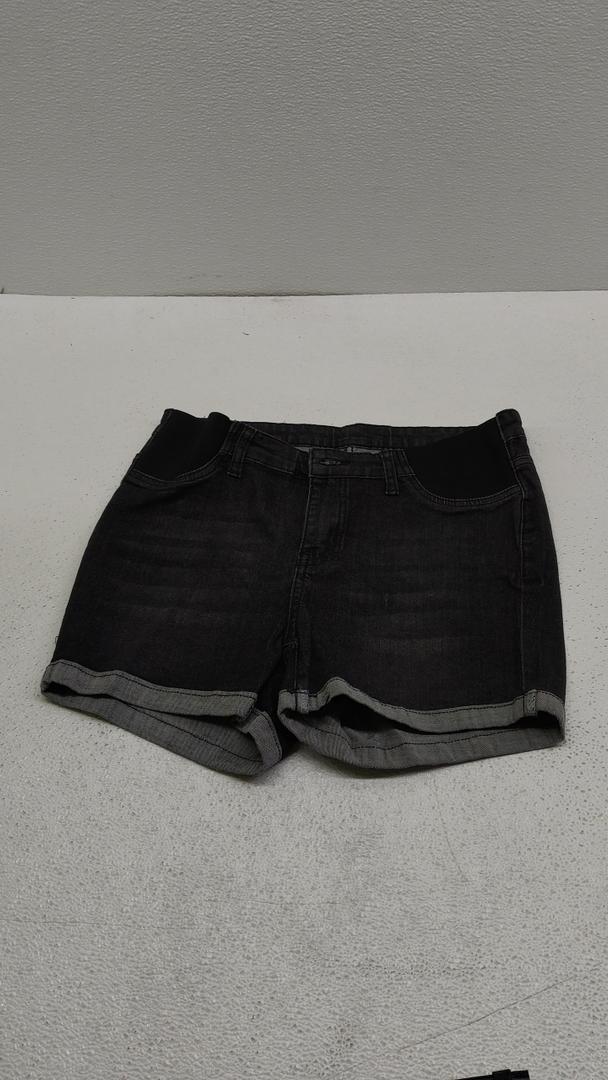 makemechic women's mate. jean shorts black no pockets. (M)