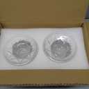 SANHECUN decorative clear glass candy jars crystal sugar bowl with lid set of 2 (Clear, Tableware)