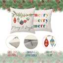 BBOLDIN Christmas Throw Pillow Covers 18x18, Colorful Nutcraker Pine Tree Pillow Cases Set of 4, Winter Holiday Cushion Covers Decorations for Indoor Sofa Living Room