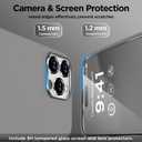 Magnetic for iPhone 16 Pro Case, Compatible with Magsafe, Suction Cup Phone Mount, 2 Screen Protectors - Camera Protector, Silicone Shockproof Protective Phone Cover 6.3", Gray