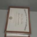 upsimples Certificate Frame with High Definition Glass, 8.5 by 11 Picture Diploma Document Frames for Wall and Tabletop, Mahogany 5 Pack