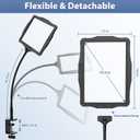 Magnifying Glass w/Light for Seniors Elderly Reading Full Page Diamond Painting, Large Rectangular Lighted Magnifier w/Dimmable LED Desktop Lamp, Hands Free Magnifier for Crafts Arts Sewing Close Work