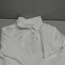 Karlywindow Womens Long Sleeve Button Down Cotton Linen Shirt Blouse Loose Fit Casual V-Neck Tops (White, M)