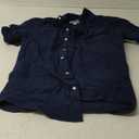 Amazon Essentials Men's Slim-Fit Short-Sleeve Pocket Oxford Shirt - Discontinued Colors (Medium, Navy)