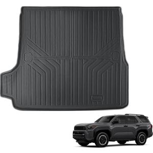 Auxko All Weather Cargo Mat Fit for 2026 2025 Toyota 4Runner 5-Seater Gasoline Version TPE Liners Accessories Guard Odorless Anti-Slip Trunk Liners for Toyota 4 Runner