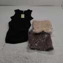 EKOULER Femdouce 3 Pack Women's Summer Ruched Sleeveless Dresses Slim Fit Crew Neck Ribbed Casual Party Club Mini Bodycon Dress, S