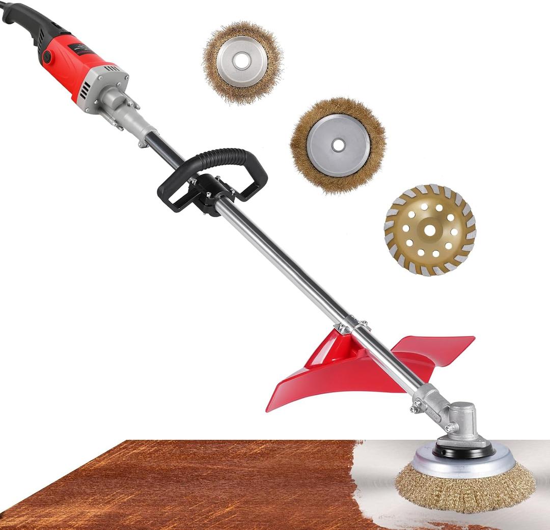 YUCHENGTECH Concrete Grinder & Rust Removal Machine 9-Speed Adjustable For Rust Removal, Concrete and Cement Grinding Suitable for Home Use, Overall Length 59"