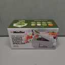 Mueller Pro-Series All-in-One, 12 Blade Mandoline Slicer for Kitchen, Food Chopper, Cucumber Slicer and Spiralizer, Cutter, Dicer, Grater, Gifts for Mom, Kitchen Essentials, White Sand/Green