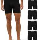 32 Degrees COOL Mens 4-PACK Quick Dry Performance Boxer Brief With Comfort Elastic Waistband (Medium)