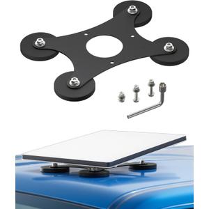 Starlink Mini Mount Magnetic 240Lbs - No Drill Starlink Mini Car Roof Mount for Truck, RV, Boat - Heavy Duty Universal Antenna Holder with Quick Release, All-Terrain Grip