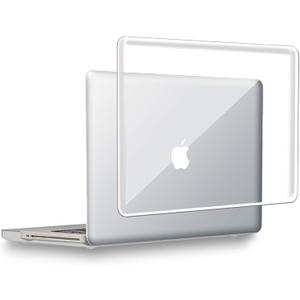 UESWILL Compatible with MacBook Pro 13 inch with CD-ROM (Late 2008-Mid 2012 Release) Model A1278, Glossy See Through Transparent Hard Shell Case Cover + Microfibre Cleaning Cloth, Crystal Clear