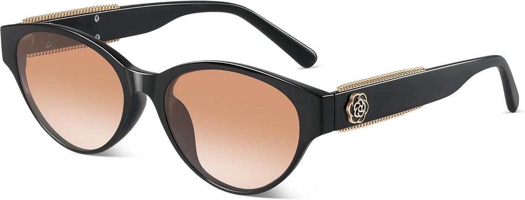 DANAMY Sunglasses Women's Retro Oval Sunglasses for Women Trendy Sun Glasses Classic Shades UV400 Protection