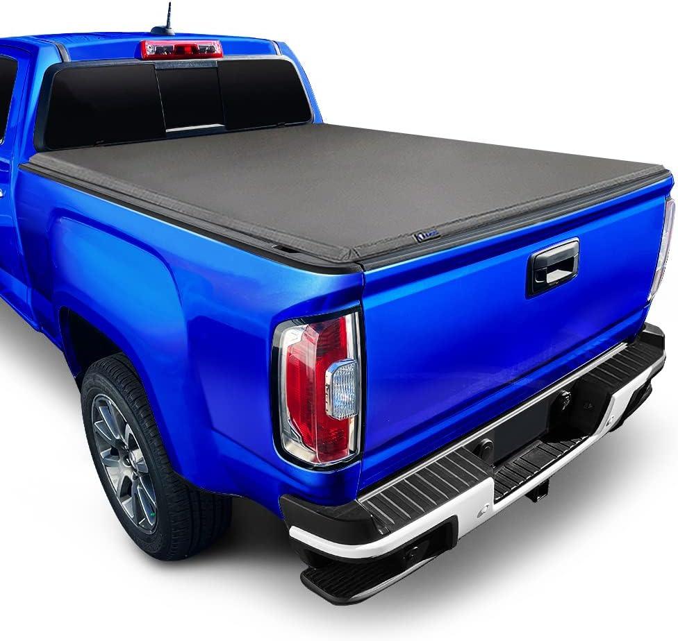 Tyger Auto T3 Soft Tri-Fold Truck Bed Tonneau Cover Compatible with 2015-2022 Chevy Colorado / GMC Canyon | Fleetside 6'2" Bed (74") | TG-BC3C1040