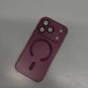 Misscase Magnetic for iPhone 17 Pro Case,Comes with Camera Lens Protector,Compatible with Magsafe,Soft TPU Full Protection Slim Smooth Bumper Shockproof Phone Cover Wine Red