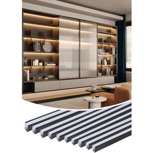 10-Pack 3.3ft LED Aluminum Channel System with Silicone Cover, Aluminum Extrusion Substitutes for Hidden Counter Light, LED Strip Light Diffuser for Indoor DIY Installation