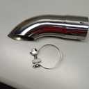 3 Inch Inlet Turn Down Exhaust Tip, 3" Inlet 3" Outlet Stainless Steel Universal Diesel Exhaust Tailpipe Tips with Seal Clamp for 3 in OD Tailpipes, 9"/230mm Overall Length, Polished