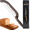 Adjustable Bread Bow Knife for Perfect Slices, Premium Wooden Frame, Tool-Free Blade Replacement, Multi-Thickness Cutter for Homemade Bread, Sourdough, Bagels, Loaves - Australian Mountain Ash