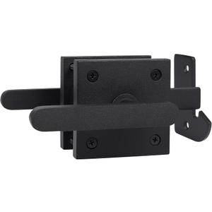 Gate Latch, BARNSMITH Heavy Duty Double Side Gate Latches, Matte Black Fence Latch, Garden Door Latch, Pool Gate Latch
