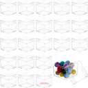 50 Pcs Acrylic Boxes with Lids, 222" Mini Clear Candy Boxes, Square Transparent Display Cases, Stackable Storage Cubes, Small Containers for Wedding Favors, Jewelry, Treats