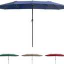 TECYFNTLN Outdoor Umbrella for Patio, Double Sided Pool Rectangle Umbrellas with Crank Handle, Large Table Umbrella for Deck, Market, Backyard. Pack of 3