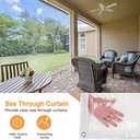 6 x 8FT Outdoor Clear Tarp Curtain Waterproof Wind-Proof 24 Mil Transparent Vinyl Tarp for Patio Pergola Garden Canopy Rainproof Anti-Tear PVC Thick Cover with Grommets