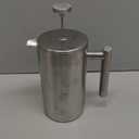 French Press 34 oz, Full Stainless Steel French Press Coffee Maker 4 Cups, Upgrated Double-Walled Insulated French Coffee Presses, Food Grade Good for Kitchen Camping, Dishwasher Safe 2 More Filters