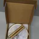 Paper Towel Holder Countertop,Kitchen Paper Towels Holder with Weighted Ceramic Base, Golden Paper Towel Holders for Standard and Large Size Rolls