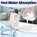 Hooded Baby Towel- Large Baby Towel with Hood31.5 x 31.5 Inch, Natural toddler towels,Ultra Soft and Absorbent Coral Velvet Coral Fleece Bath Towel for Infants, Newborns, Toddlers, Unisex (white)