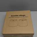 Lampshades Set of 2 for Table Lamps, Floor Lamps, Fabric White Lamp Shades 11.6" Top x 12.6" Bottom x 9.8" High, Drum Lampshades(Spider Fitter), Medium Lamp Shades Replacement, Easy Assembly Required (White with Brown Rim)